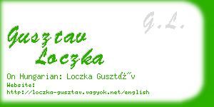 gusztav loczka business card